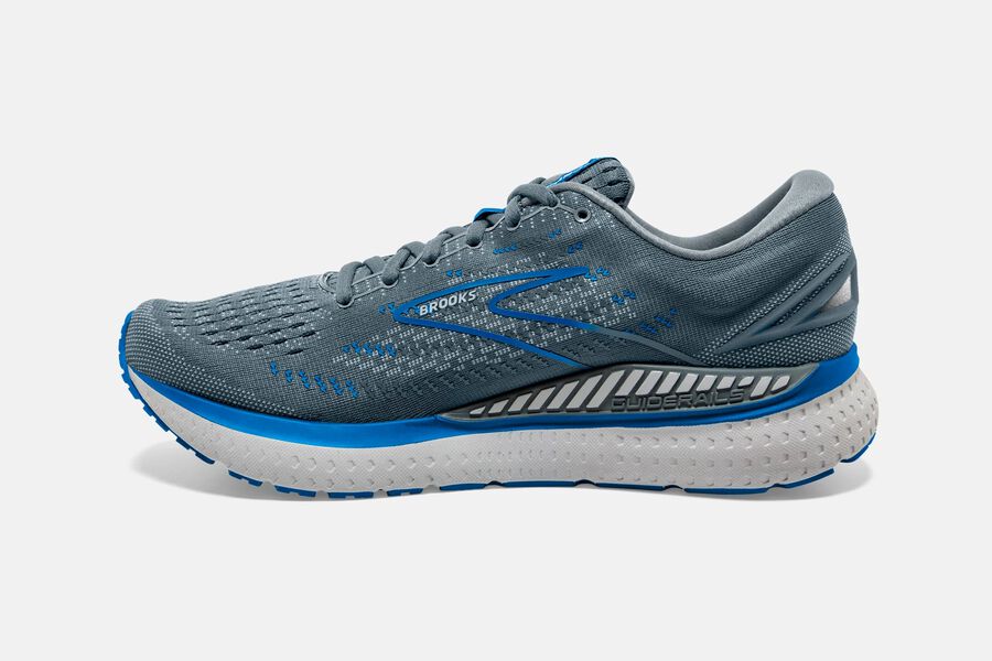 Brooks Running Shoes Mens Grey/Blue - Glycerin GTS 19 Road - 0726-YSAQX